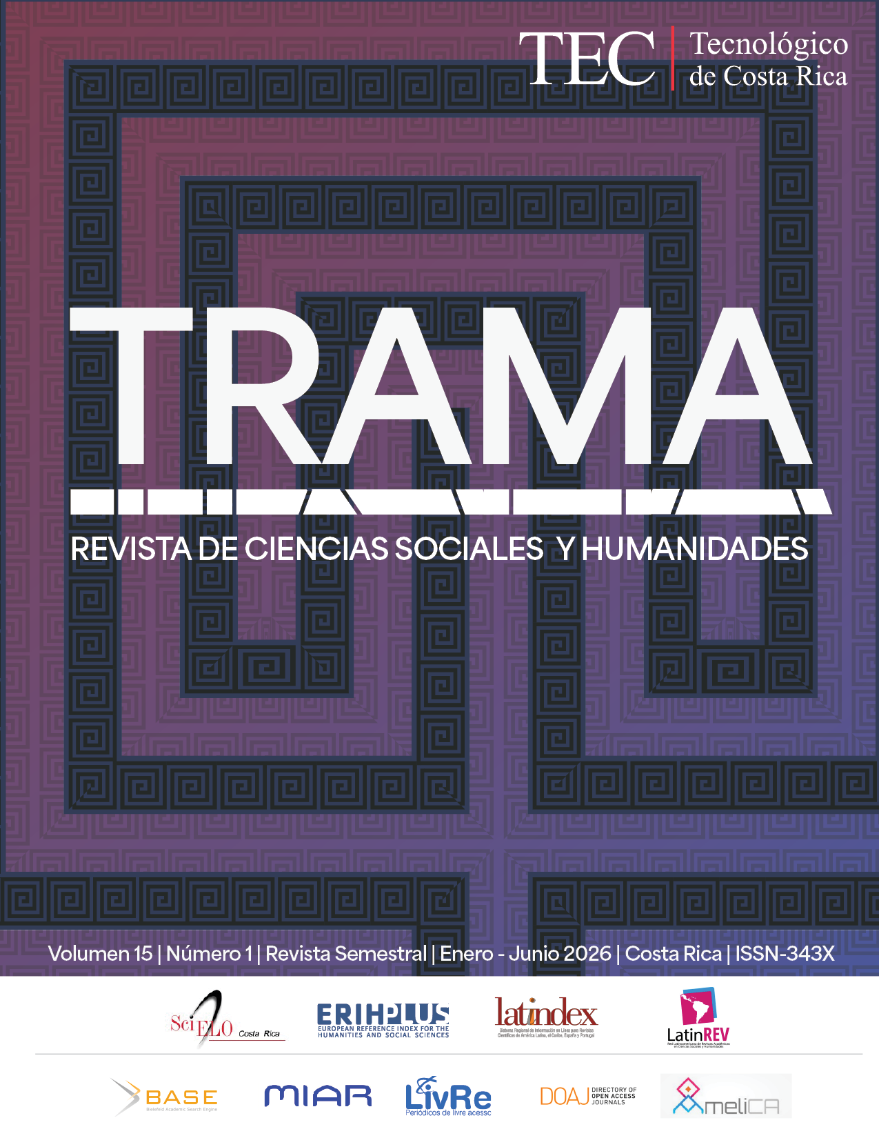 Portada: Trama Vol. 15 Núm. 1 (2026): Fronteras Disciplinares: Diálogos entre Educación, Cultura, Arte y Política