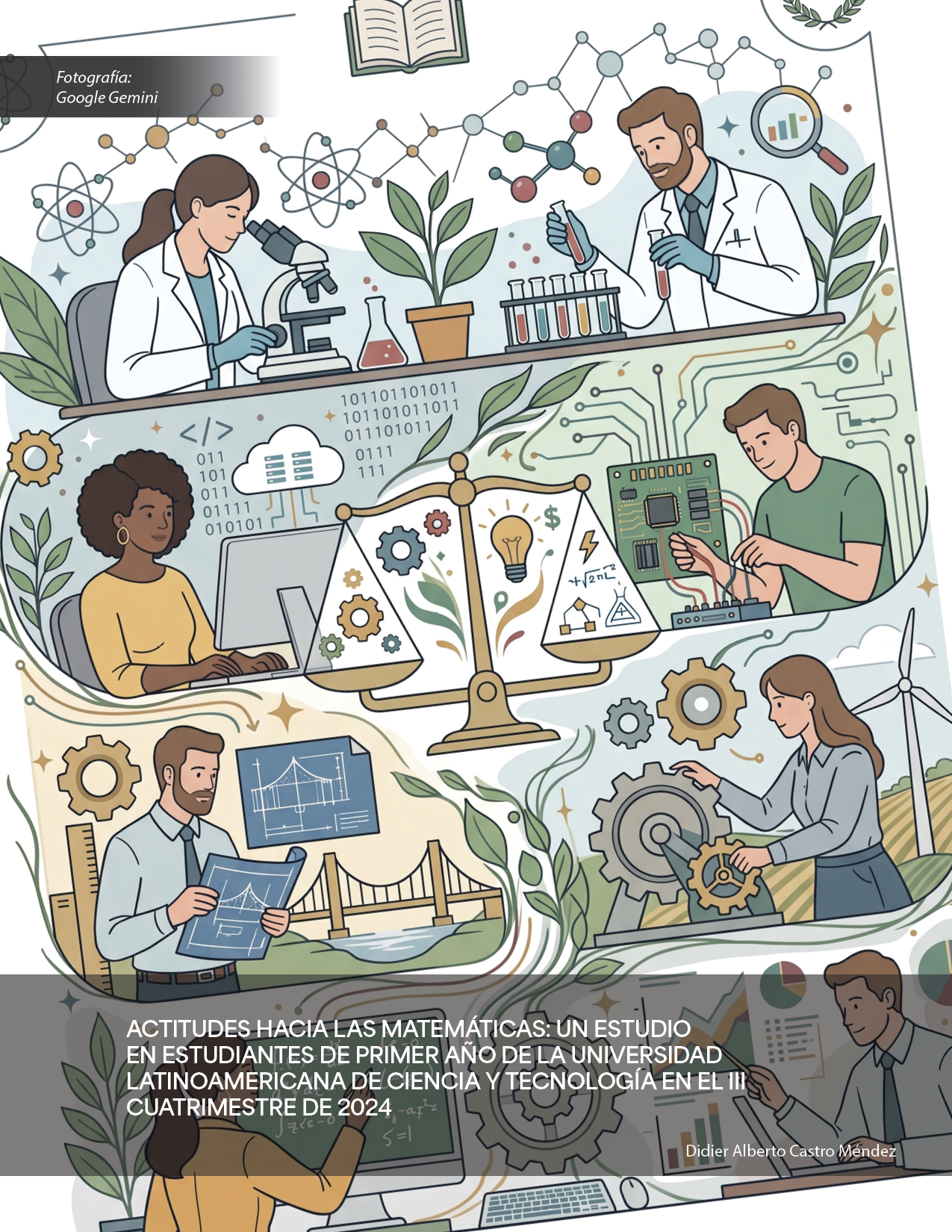 Portada: Actitudes hacia las matemáticas: Un estudio en estudiantes de primer año de la Universidad Latinoamericana de Ciencia y Tecnología en el III cuatrimestre de 2024